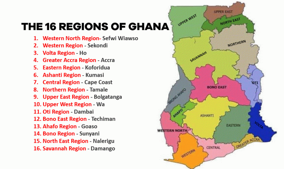 EXPLORE THE 16 REGIONS OF GHANA
