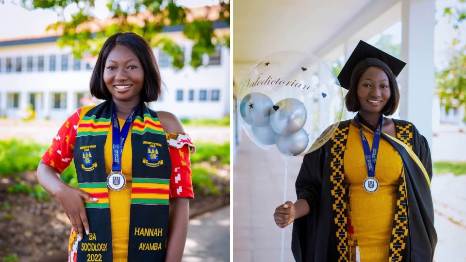 Story of Hannah Ayamba: Failed 3 times in NOVDEC but Graduated with first class from the University of Ghana