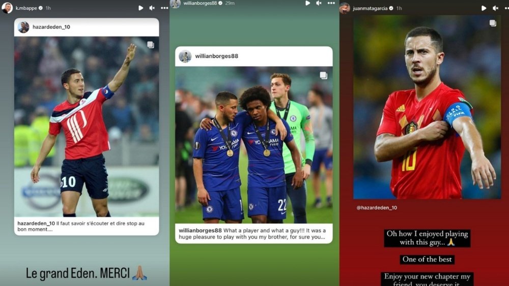 Mbappe and other football stars bid farewell to Hazard